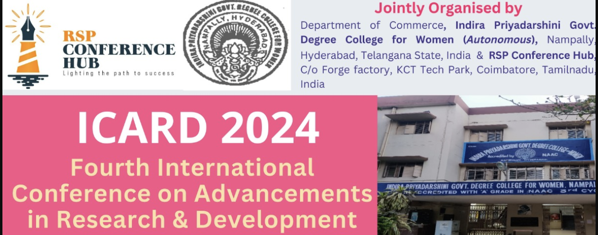 Fourth International Conference on Advancements in Research and Development ICARD 2024 International Conference Poster